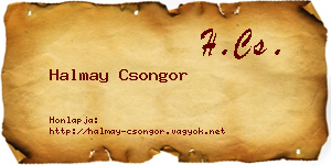 Halmay Csongor névjegykártya