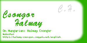 csongor halmay business card